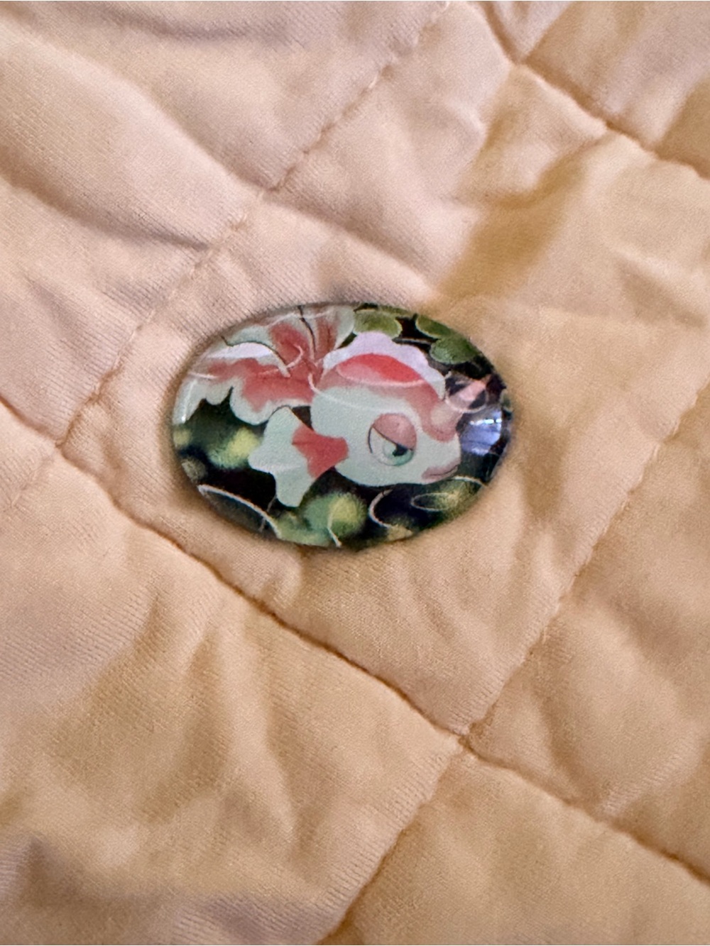 Pokemon Pink and Green Koi Fish Oval Hair Accessory